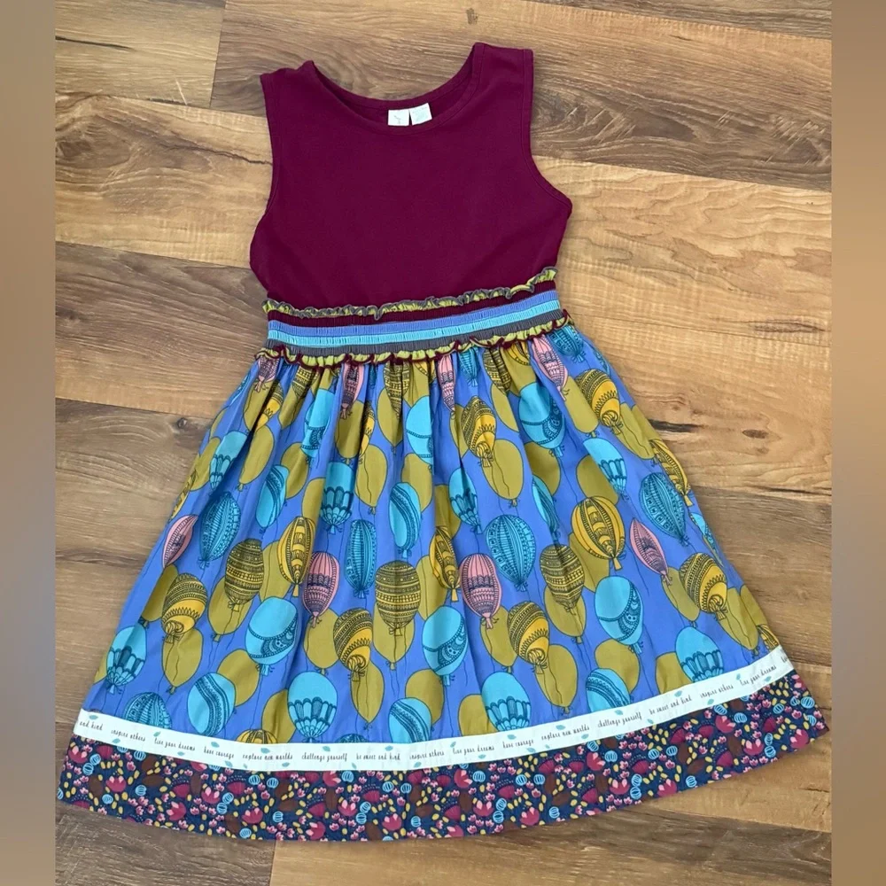 MATILDA JANE  PAINT BY NUMBERS HOT AIR BALLOON SLEEVELESS DRESS GIRLS  SZ 10‎